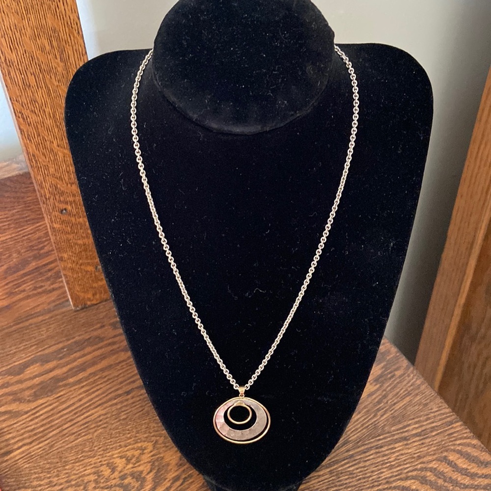 Silpada Silver and Gold circle necklace